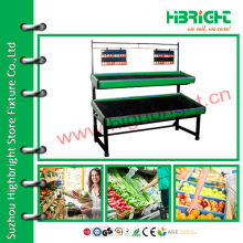 2 camadas de exposição de frutas e vegetais para supermercado